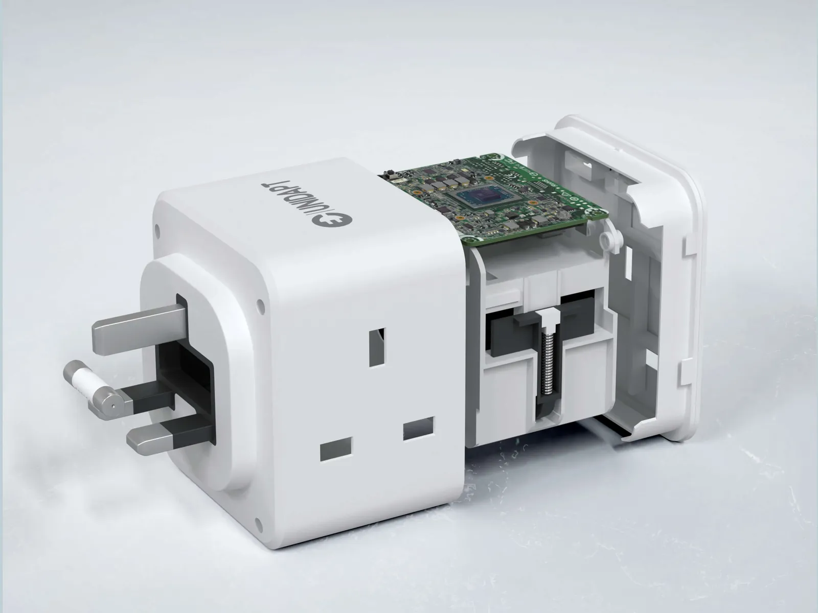 Unidapt 6-in-1 Plug Adapter — Photorealistic Electronics & Gadgets 3D Product Rendering & CGI Visualization by 3diz Studio
