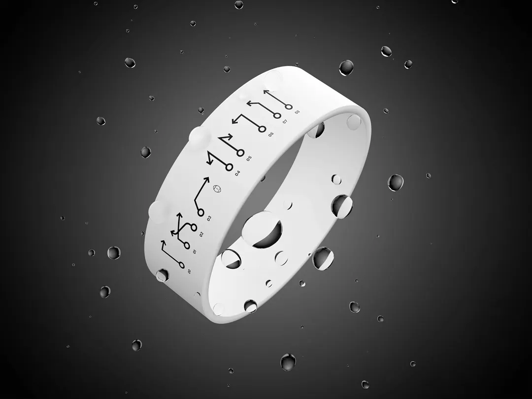 Silicone Football Playbook Wristband — Photorealistic Sports & fitness 3D Product Rendering & CGI Visualization by 3diz Studio