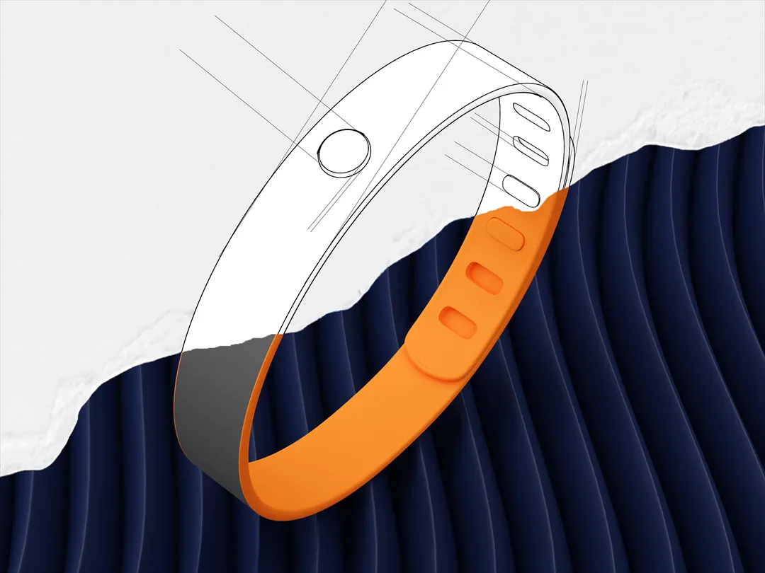 Smart Fitness Band Concept — Photorealistic Sports & fitness 3D Product Rendering & CGI Visualization by 3diz Studio