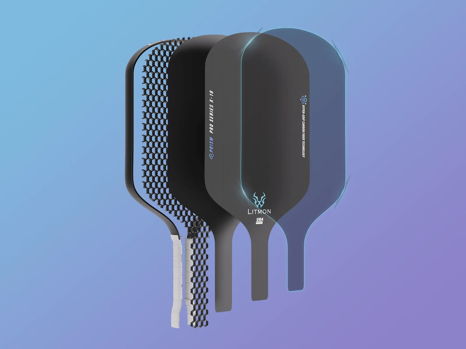 Litmon Pro Series Pickleball Paddle — Photorealistic Sports & fitness 3D Product Rendering & CGI Visualization by 3diz Studio