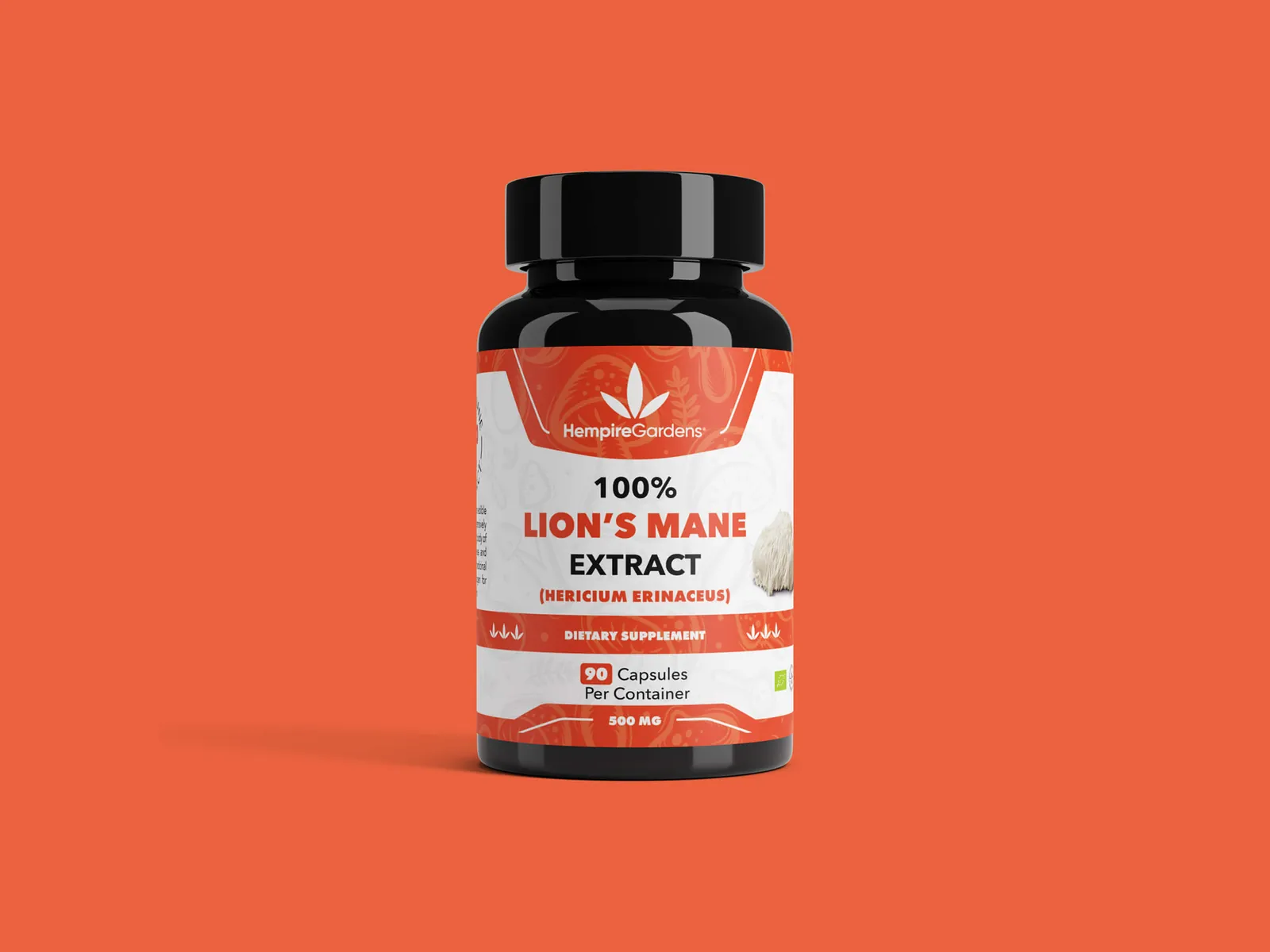 Hempire Gardens Lion's Mane Extract — Photorealistic Supplements, Vape & Wellness 3D Product Rendering & CGI Visualization by 3diz Studio